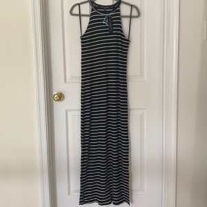 NWT One Clothing Black & White Striped Maxi Dress